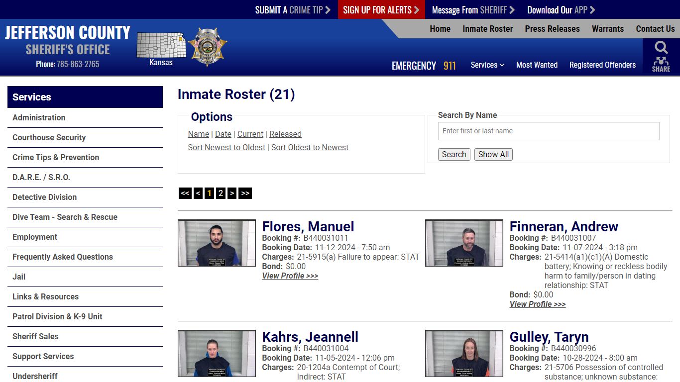 Inmate Roster - Current Inmates Booking Date Descending - Jefferson ...