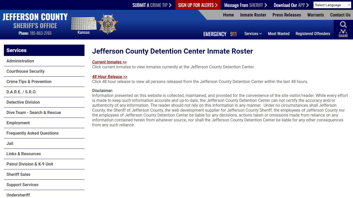 Roster Choose - Jefferson County, Kansas Sheriff's Office