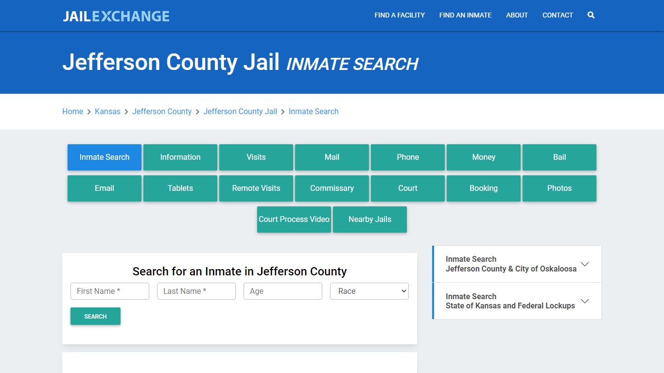 Jefferson County Jail, KS Inmate Search: Roster & Mugshots